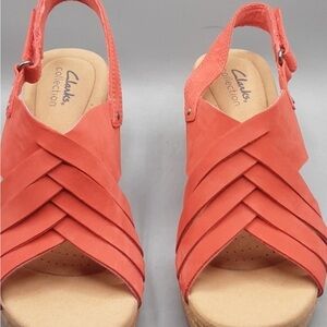 Clarks Women's Vibrant Orange Sandals